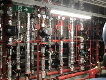 Verrohrung für die bösch Großwärmepumpen | © bösch